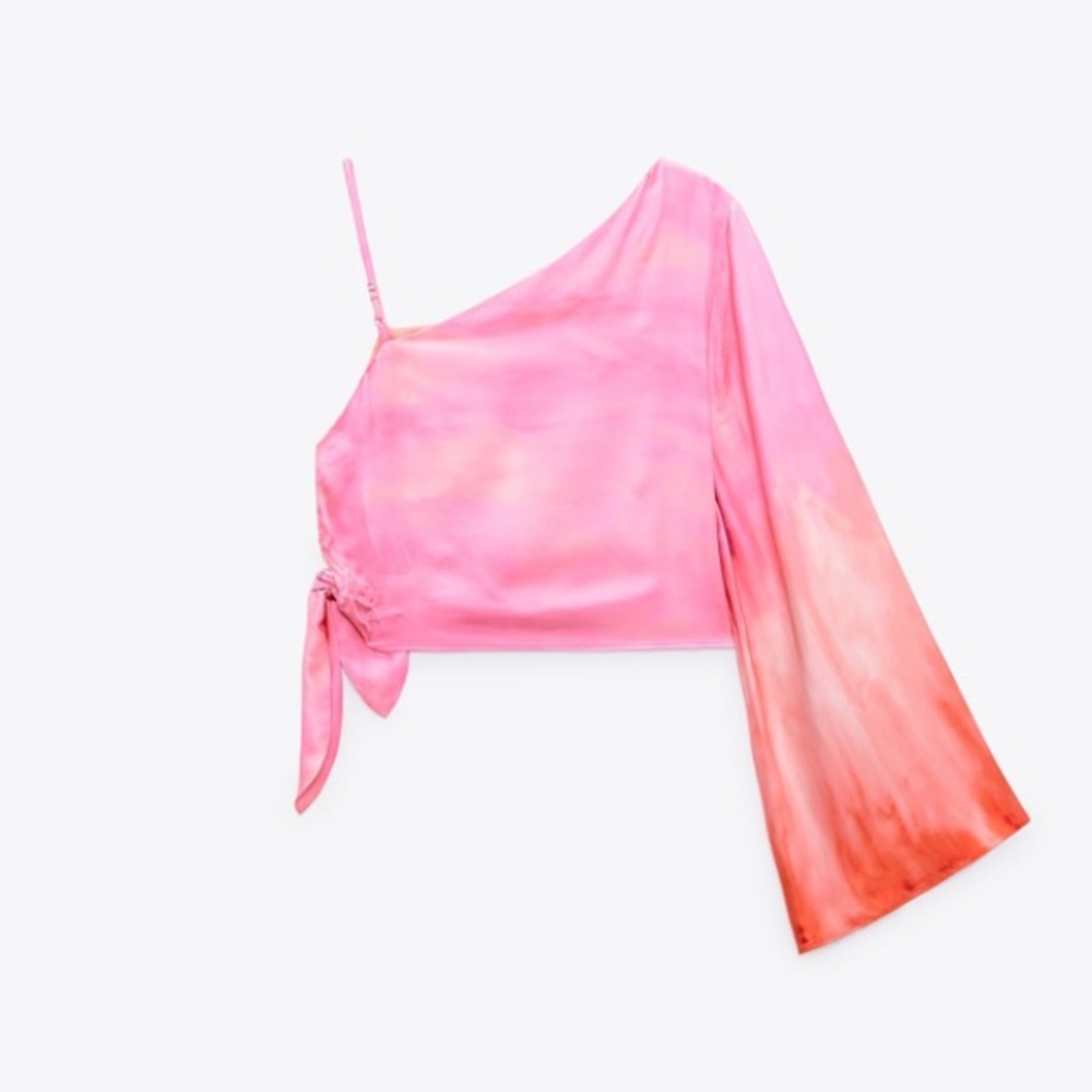 Zara 2 piece asymmetric top & draped skirt matching set NWT Host pick!! - Picture 9 of 11